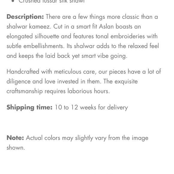 Faiza saqlain mens kurta shalwar - Picture 7 of 7